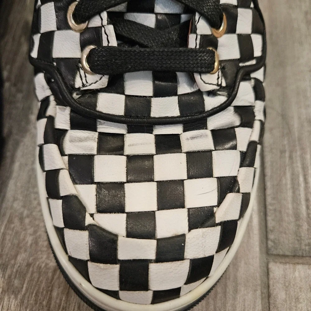 Givenchy Tyson High Top‎ Sneakers Womens Size 37 US 6.5 Checkered Leather Bold